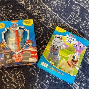 Paw Patrol and Puppy Dog Pals busy books